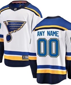 St Louis Blues Fanatics Branded Away Breakaway Custom Jersey White Custom Jerseys Nhl - Robokeg
