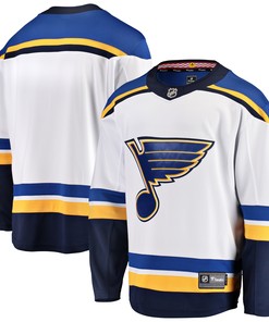 St. Louis Blues Fanatics Branded Breakaway Away Jersey - White Nhl - Robokeg