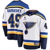 St. Louis Blues Ivan Barbashev 49 Away 2022 Stanley Cup Playoffs Breakaway Men Jersey - White - Robokeg