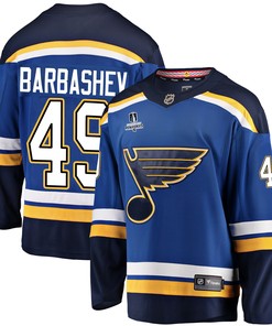 St. Louis Blues Ivan Barbashev 49 Home 2022 Stanley Cup Playoffs Breakaway Men Jersey - Royal - Robokeg