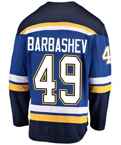 St. Louis Blues Ivan Barbashev 49 Home 2022 Stanley Cup Playoffs Breakaway Men Jersey - Royal - Robokeg