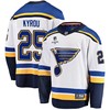 St. Louis Blues Jordan Kyrou 25 Away 2022 Stanley Cup Playoffs Breakaway Men Jersey - White - Robokeg