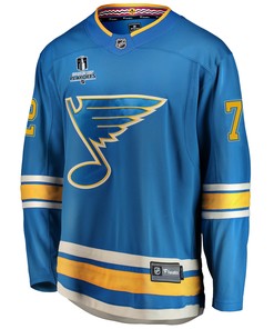 St. Louis Blues Justin Faulk 72 Alternate 2022 Stanley Cup Playoffs Breakaway Men Jersey - Blue - Robokeg