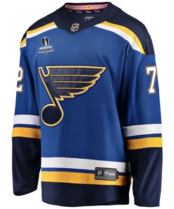 St. Louis Blues Justin Faulk 72 Home 2022 Stanley Cup Playoffs Breakaway Men Jersey - Royal - Robokeg
