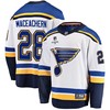 St. Louis Blues Mackenzie MacEachern 28 Away 2022 Stanley Cup Playoffs Breakaway Men Jersey - White - Robokeg