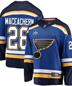 St. Louis Blues Mackenzie MacEachern 28 Home 2022 Stanley Cup Playoffs Breakaway Men Jersey - Royal - Robokeg