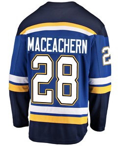 St. Louis Blues Mackenzie MacEachern 28 Home 2022 Stanley Cup Playoffs Breakaway Men Jersey - Royal - Robokeg