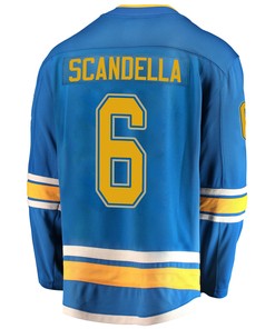 St. Louis Blues Marco Scandella 6 Alternate 2022 Stanley Cup Playoffs Breakaway Men Jersey - Blue - Robokeg