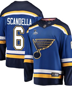 St. Louis Blues Marco Scandella 6 Home 2022 Stanley Cup Playoffs Breakaway Men Jersey - Royal - Robokeg