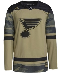 St. Louis Blues Military Appreciation Team Custom Practice Jersey - Camo - Robokeg