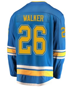 St. Louis Blues Nathan Walker 26 Alternate 2022 Stanley Cup Playoffs Breakaway Men Jersey - Blue - Robokeg