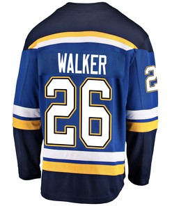 St. Louis Blues Nathan Walker 26 Home 2022 Stanley Cup Playoffs Breakaway Men Jersey - Royal - Robokeg