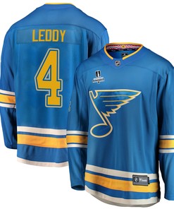 St. Louis Blues Nick Leddy 4 Alternate 2022 Stanley Cup Playoffs Breakaway Men Jersey - Blue - Robokeg