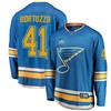 St. Louis Blues Robert Bortuzzo 41 Alternate 2022 Stanley Cup Playoffs Breakaway Men Jersey - Blue - Robokeg