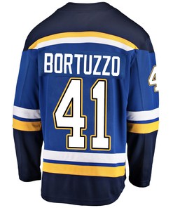 St. Louis Blues Robert Bortuzzo 41 Home 2022 Stanley Cup Playoffs Breakaway Men Jersey - Royal - Robokeg