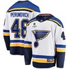 St. Louis Blues Scott Perunovich 48 Away 2022 Stanley Cup Playoffs Breakaway Men Jersey - White - Robokeg