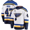 St. Louis Blues Torey Krug 47 Away 2022 Stanley Cup Playoffs Breakaway Men Jersey - White - Robokeg