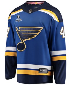 St. Louis Blues Torey Krug 47 Home 2022 Stanley Cup Playoffs Breakaway Men Jersey - Royal - Robokeg