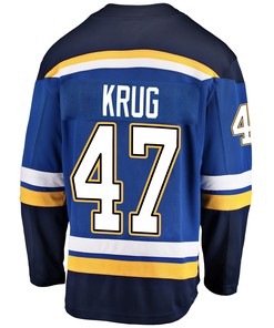 St. Louis Blues Torey Krug 47 Home 2022 Stanley Cup Playoffs Breakaway Men Jersey - Royal - Robokeg