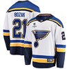 St. Louis Blues Tyler Bozak 21 Away 2022 Stanley Cup Playoffs Breakaway Men Jersey - White - Robokeg