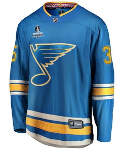 St. Louis Blues Ville Husso 35 Alternate 2022 Stanley Cup Playoffs Breakaway Men Jersey - Blue - Robokeg