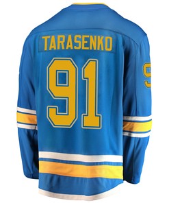 St. Louis Blues Vladimir Tarasenko 91 Alternate 2022 Stanley Cup Playoffs Breakaway Men Jersey - Blue - Robokeg