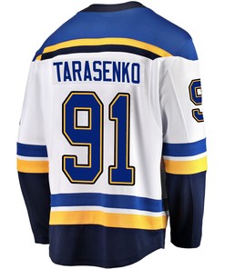 St. Louis Blues Vladimir Tarasenko 91 Away 2022 Stanley Cup Playoffs Breakaway Men Jersey - White - Robokeg