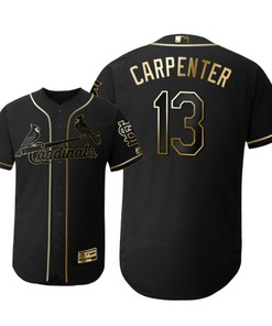 St. Louis Cardinals #13 Matt Carpenter Mlb 2019 Golden Brandedition Black Jersey Gift For Cardinals Fans - Robokeg