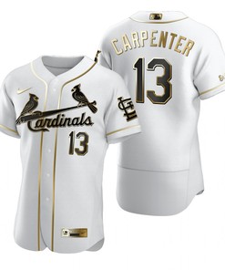 St. Louis Cardinals #13 Mlb Golden Brandedition White Jersey Gift For Cardinals Fans - Robokeg