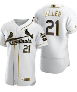 St. Louis Cardinals #21 Andrew Miller Mlb Golden Brandedition White Jersey Gift For Cardinals Fans - Robokeg