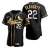 St. Louis Cardinals #22 Jack Flaherty Mlb Golden Brandedition Black Jersey Gift For Cardinals Fans - Robokeg