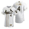 St. Louis Cardinals #4 Yadier Molina Mlb Golden Brandedition White Jersey Gift For Cardinals Fans - Robokeg