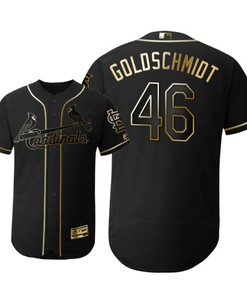 St. Louis Cardinals #46 Paul Goldschmidt Mlb 2019 Golden Brandedition Black Jersey Gift For Cardinals Fans - Robokeg