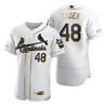 St. Louis Cardinals #48 Harrison Bader Mlb Golden Brandedition White Jersey Gift For Cardinals Fans - Robokeg