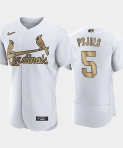 St. Louis Cardinals Albert Pujols 5 2022-23 All-Star Game White Jersey - Robokeg