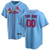 St Louis Cardinals Alternate Replica Custom Jersey Light Blue Custom Jerseys Mlb - Robokeg