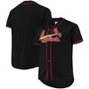 St. Louis Cardinals Big & Tall Pop Fashion Jersey - Black/red Mlb - Robokeg