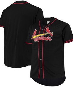 St. Louis Cardinals Big & Tall Pop Fashion Jersey - Black/red Mlb - Robokeg