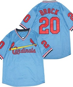 St Louis Cardinals Lou Brock #20 2020 Mlb Blue Jersey - Robokeg