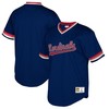 St. Louis Cardinals Mitchell And Ness Big And Tall Cooperstown Collection Mesh Wordmark V-neck Jersey - Navy - Robokeg
