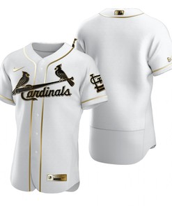 St. Louis Cardinals Mlb Golden Brandedition White Jersey Gift For Cardinals Fans - Robokeg