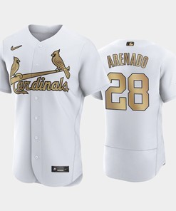 St. Louis Cardinals Nolan Arenado 28 2022-23 All-Star Game White Jersey - Robokeg