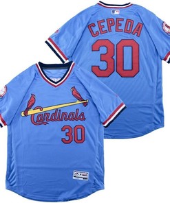 St Louis Cardinals Orlando Cepeda #30 2020 Mlb Blue Jersey - Robokeg
