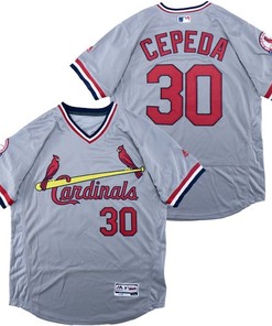 St Louis Cardinals Orlando Cepeda #30 2020 Mlb Grey Jersey - Robokeg