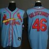 St Louis Cardinals Paul Goldschmidt #46 2020 Mlb Blue Jersey - Robokeg