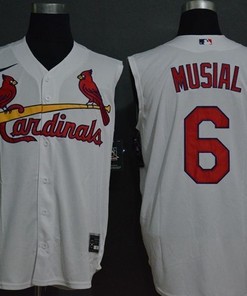 St. Louis Cardinals Stan Musial 6 2020 Mlb White Jersey - Robokeg