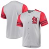 St. Louis Cardinals Stitches Button-Up Jersey - Gray/Red Jersey - Robokeg