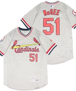 St Louis Cardinals Willie Mcgee #51 2020 Mlb Light Grey Jersey - Robokeg