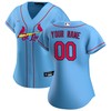 St Louis Cardinals Womens Alternate Replica Custom Jersey Blue Custom Jerseys Mlb - Robokeg