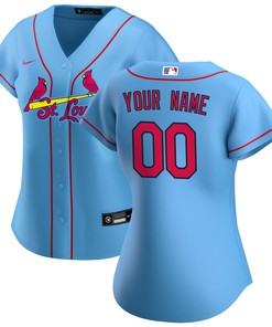 St. Louis Cardinals Womens Alternate Replica Custom Jersey - Blue Custom Jerseys Mlb - Robokeg